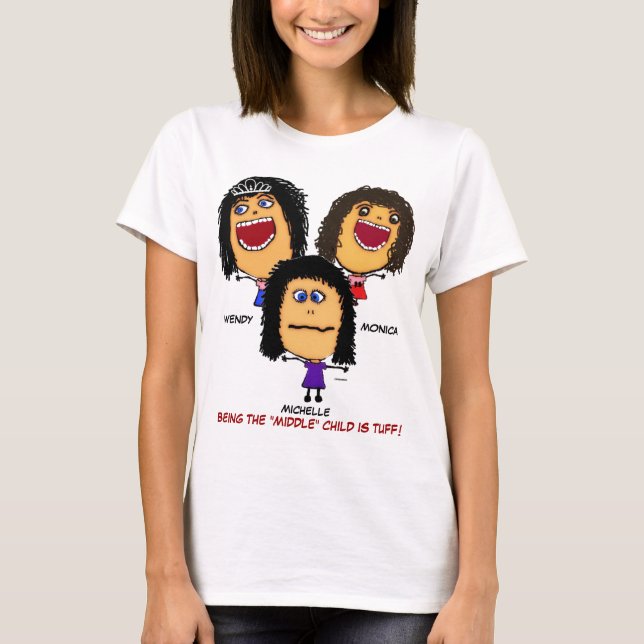 Three Crazy Sisters Cartoon T-Shirt (Vorderseite)