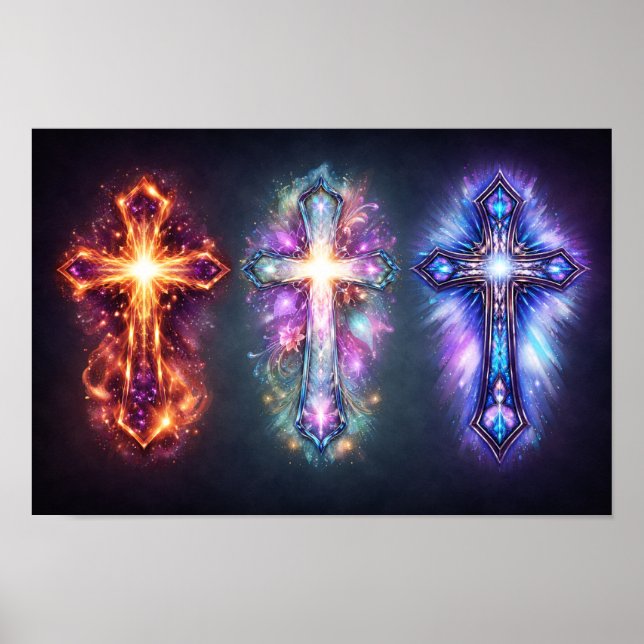 Three Cross Art Poster (Vorne)