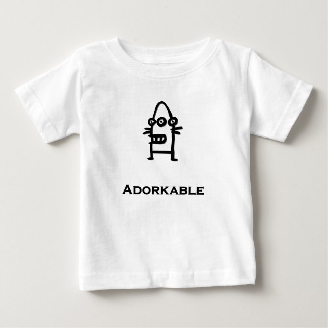 Three Eye Bot Adorkable Baby T-shirt (Vorderseite)