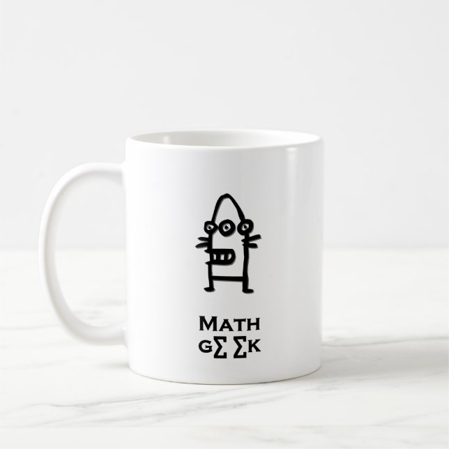 Three Eye Bot Math Geek Kaffeetasse (Links)