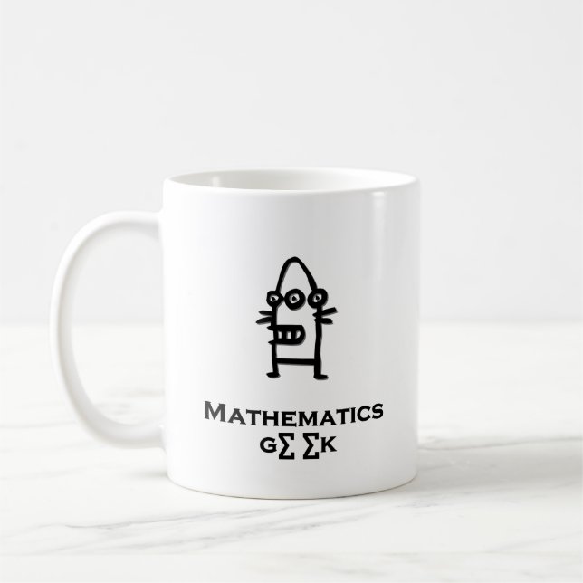Three Eye Bot Mathematics Geek Kaffeetasse (Links)