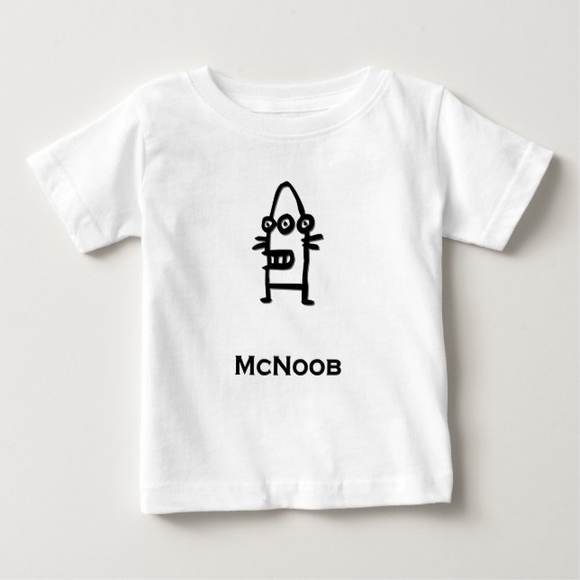 Three Eye Bot McNoob Baby T-shirt (Vorderseite)