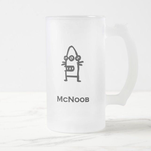 Three Eye Bot McNoob Mattglas Bierglas (Rechts)