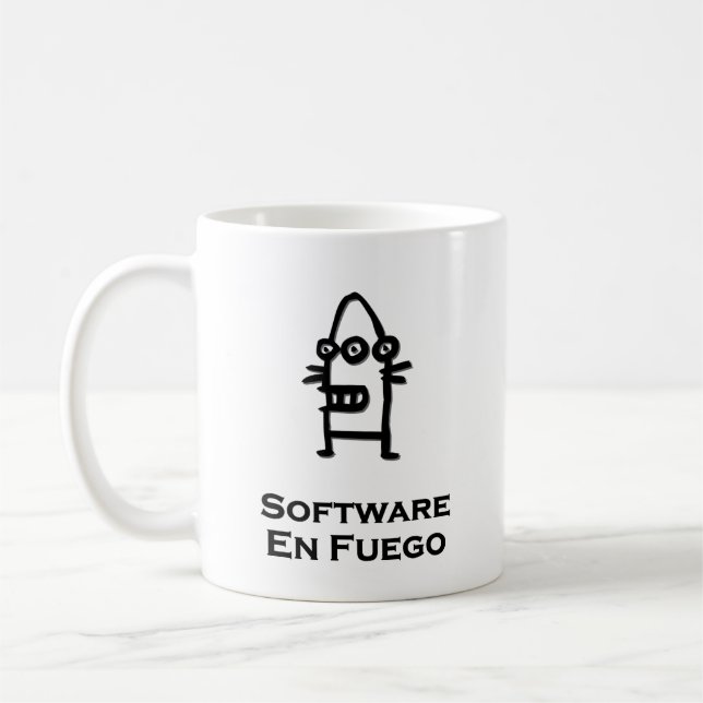 Three Eye Bot Software En Fuego Kaffeetasse (Links)