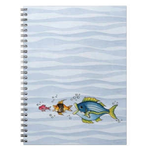 Three Fish - Notebook Notizblock