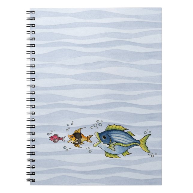 Three Fish - Notebook Notizblock (Vorderseite)