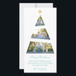 Three Foto von Christmas Tree Skinny Holiday Card Feiertagskarte<br><div class="desc">The classic holiday modern twist on this three foto skinny and budget friendly format holiday card that is clean and simple with personalized text to write your own message of holiday cheer. Fotograf � Shanna Russell Fotograf,  San Antonio TX</div>