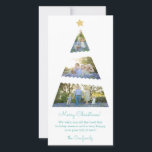 Three Foto von Christmas Tree Skinny Holiday Card Feiertagskarte<br><div class="desc">The classic holiday modern twist on this three foto skinny and budget friendly format holiday card that is clean and simple with personalized text to write your own message of holiday cheer. Fotograf � Shanna Russell Fotograf,  San Antonio TX</div>