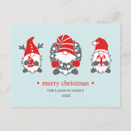 Three Funny Gnomes | Weihnachtsfeiertagen Feiertagspostkarte