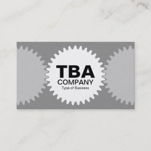 Three Gears v2 - White and Gray 8f8f8f (Gold) Visitenkarte