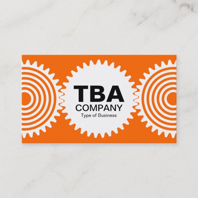 Three Gears v3 - Orange FF6600 and White Visitenkarte (Vorderseite)