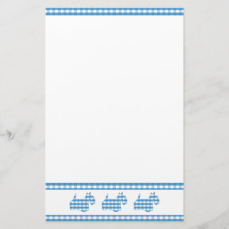 Three Gingham Scottie Dogs Briefpapier