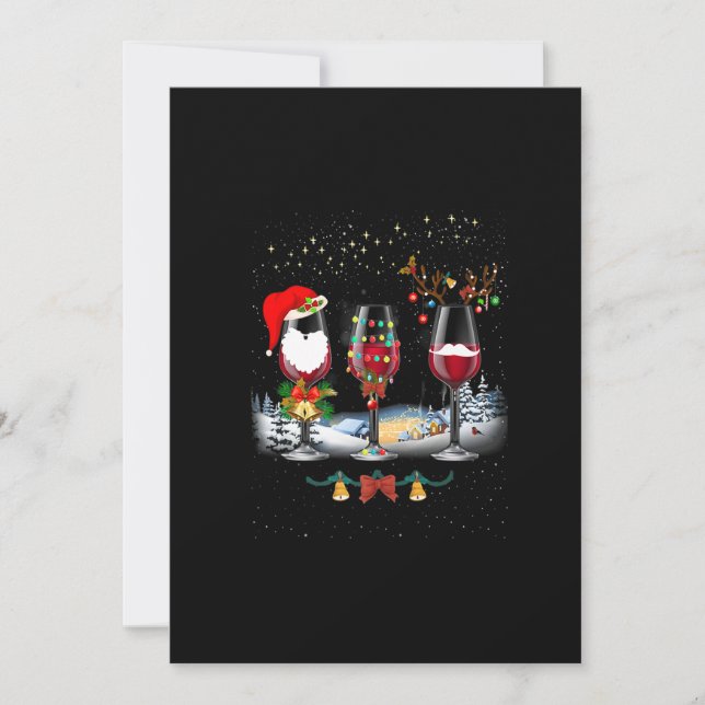 Three Glass Of Red Wine Funny Drinker Christmas Gi Save The Date (Vorderseite)