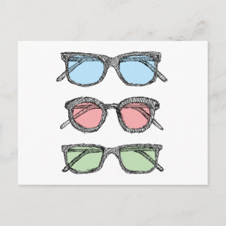 Three Glasses Sketch Postkarte