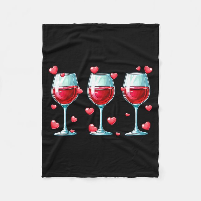 Three Gles Of Wine Valentine's Day Couple Funny Dr Fleecedecke (Vorderseite)