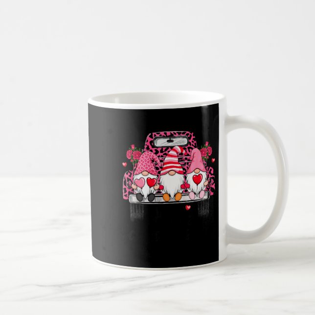 Three Gnomes And Leopard Truck Happy Valentine's D Kaffeetasse (Rechts)