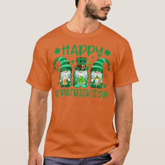 Three Gnomes Holding Kleeblatt Leopard Kariert St T-Shirt