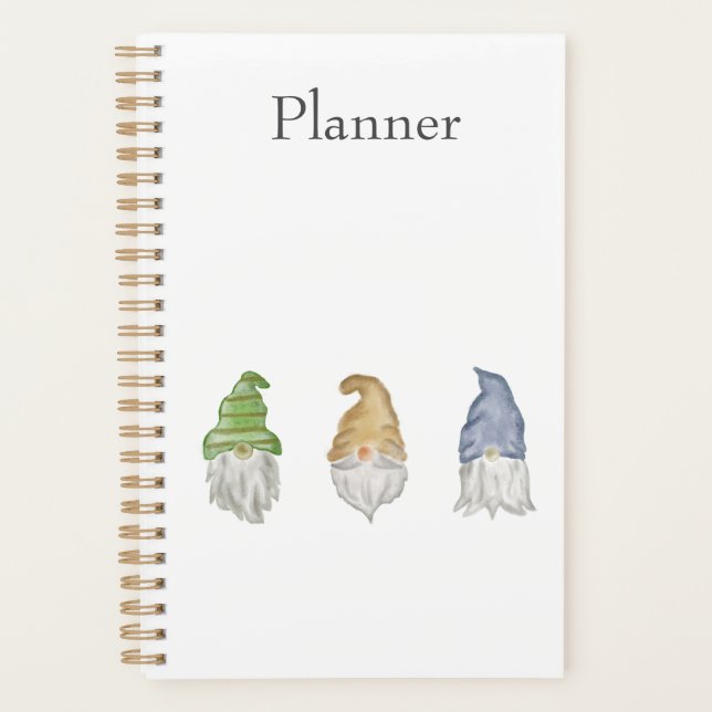 Three Gnomes Spiral Soft Cover Planner Planer (Vorderseite)