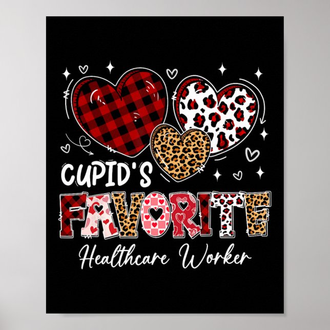 Three Hearts Cupids Lieblings-Gesundheitsarbeiter  Poster (Vorne)