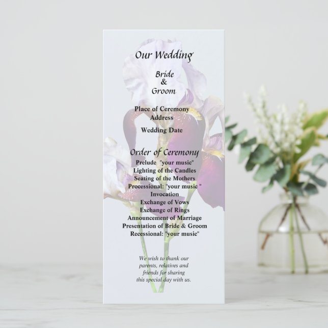 Three Irises in Shades of Magenta Programm (Stehend Vorderseite)