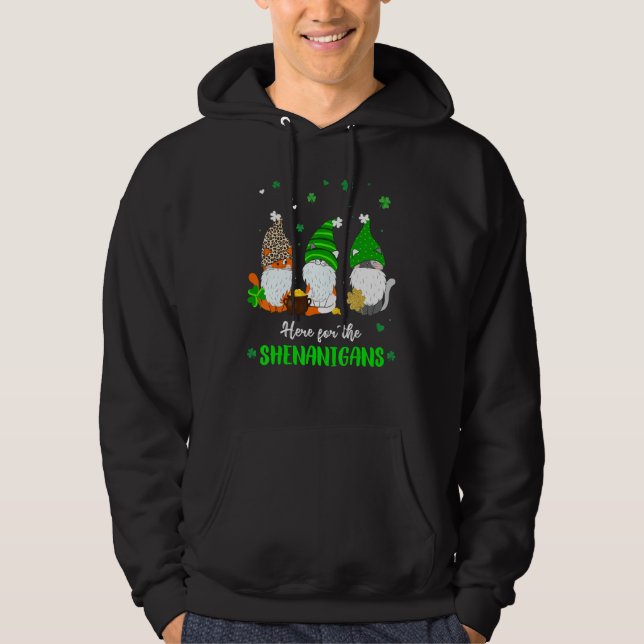 Three Irish Gnome St Patricks Day Here For The She Hoodie (Vorderseite)