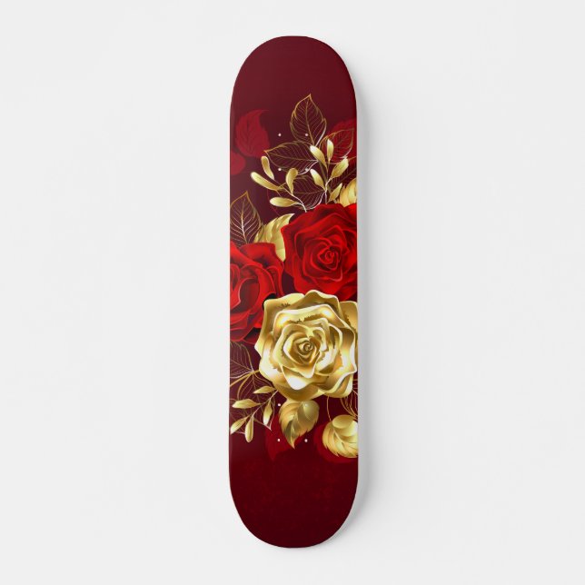 Three Jewelry Roses Skateboard (Vorne)