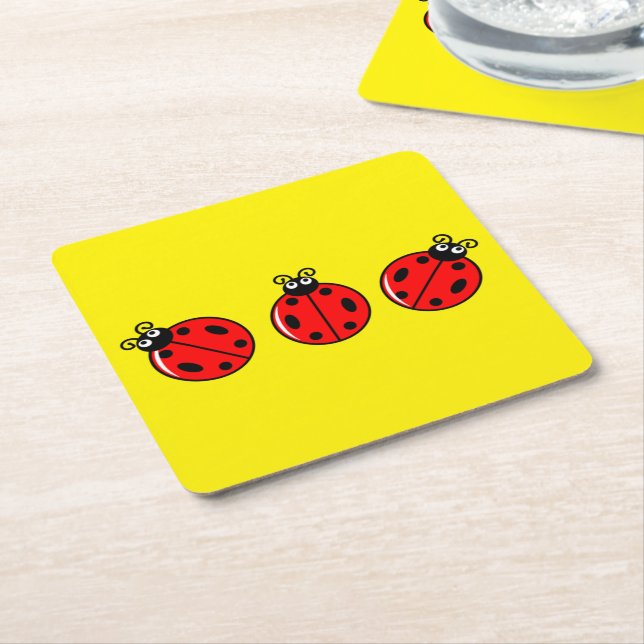 Three Liitle Ladybugs - Paper Untersetzer (angewinkelt)