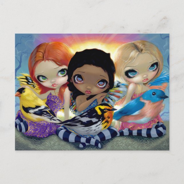 "Three Little Birds" Postkarte (Vorderseite)
