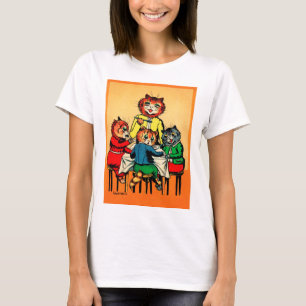 Three Little Kittens and Mother, Louis Wain T-Shirt