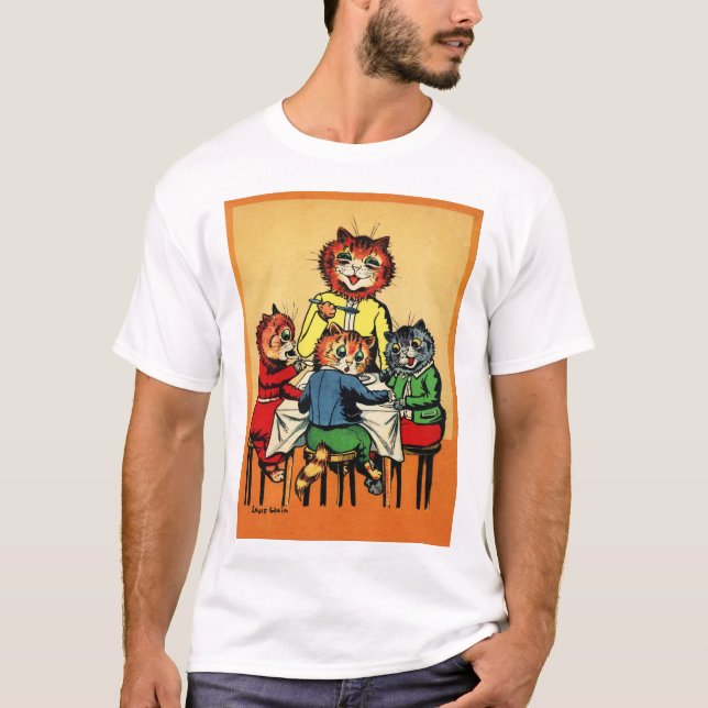 Three Little Kittens and Mother, Louis Wain T-Shirt (Vorderseite)