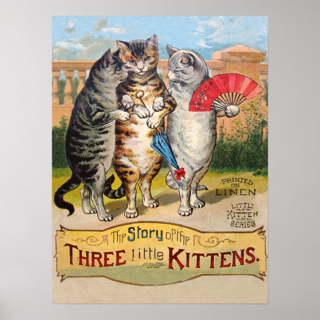 Three Little Kittens Mutter Gänsevorführung Poster (Vorne)