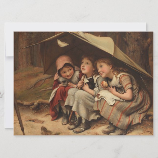 Three Little Kittens (von Joseph Clark) Karte (Vorderseite)
