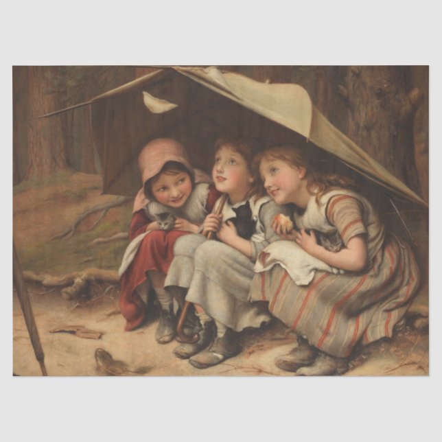 Three Little Kittens (von Joseph Clark) Seidenpapier (Vorderseite)
