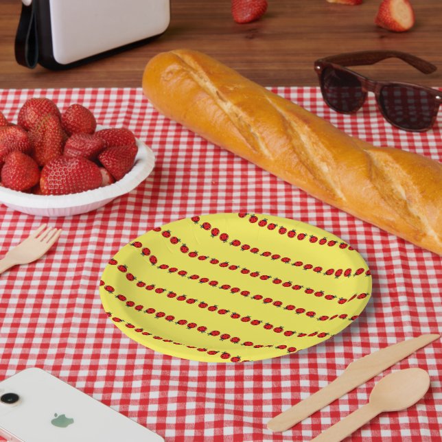 Three Little Ladybugs - 7" Rundpapierplatte Pappteller (Picknick)