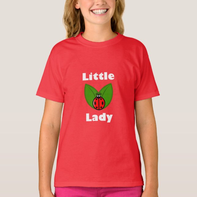 Three Little Ladybugs - Girls' Basic Red T - Shirt (Vorderseite)