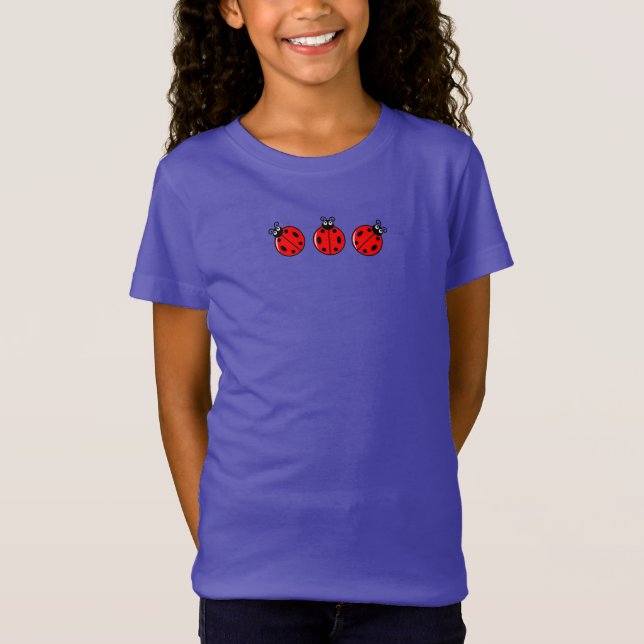 Three Little Ladybugs - Girls' Fine Jersey T - Shi T-Shirt (Vorderseite)