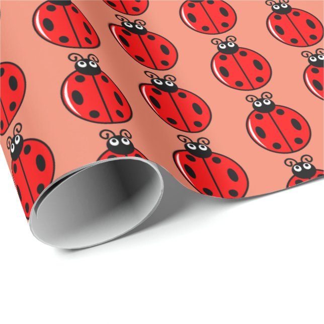 Three Little Ladybugs - Matte Wrapping Paper Geschenkpapier (Rolleneckpunkt)