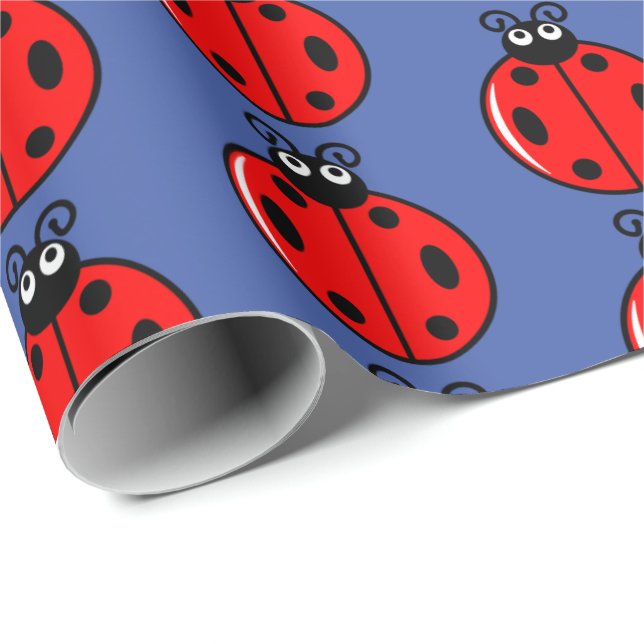 Three Little Ladybugs - Matte Wrapping Paper Geschenkpapier (Rolleneckpunkt)
