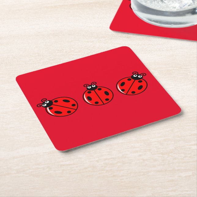 Three Little Ladybugs - Paper Untersetzer (angewinkelt)