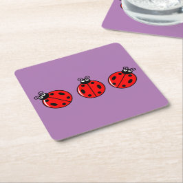 Three Little Ladybugs - Paper Untersetzer