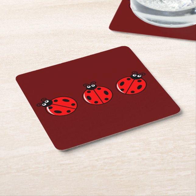 Three Little Ladybugs - Paper Untersetzer (angewinkelt)