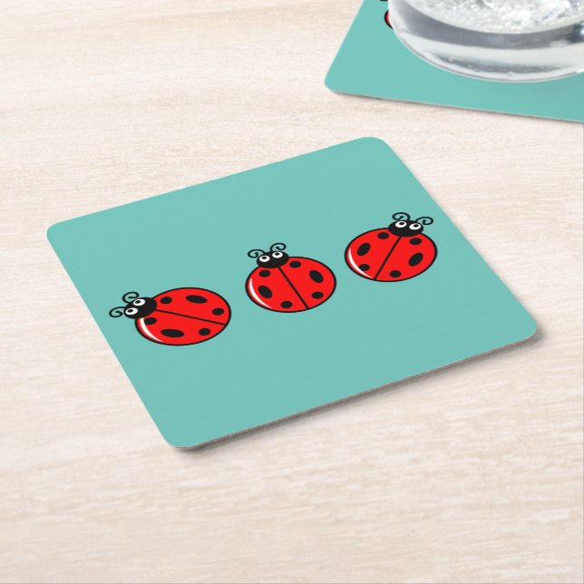 Three Little Ladybugs - Paper Untersetzer (angewinkelt)