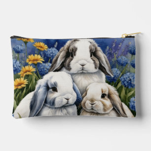 Three Little Lop Bunnies Zubehörtasche