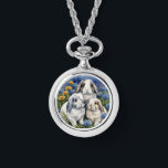 Three Little Lop Bunny Rabbits Necklace Armbanduhr<br><div class="desc">Von einer sonnigen Mutter erschaffen und von unserer Liebe von Kaninchen inspiriert.</div>