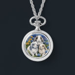 Three Little Lop Bunny Rabbits Necklace Armbanduhr<br><div class="desc">Von einer sonnigen Mutter erschaffen und von unserer Liebe von Kaninchen inspiriert.</div>