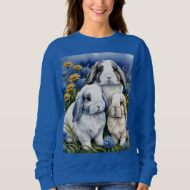 Three Little Lop Bunny Rabbits Sweatshirt