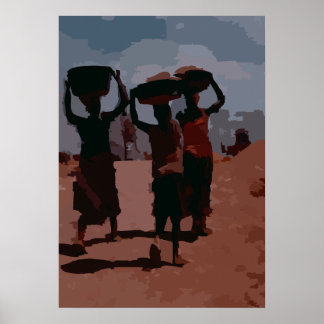 Three lone figures poster