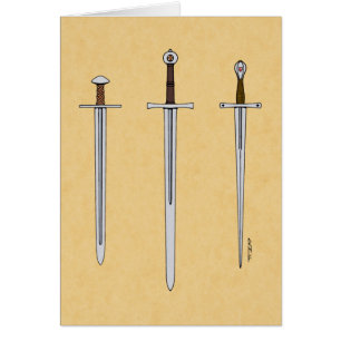 Three Medieval Swords 2016 Greeting Card
