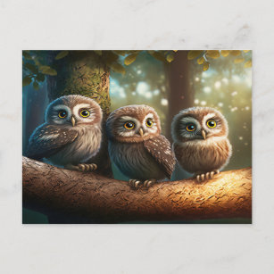 Three Owls Postkarte
