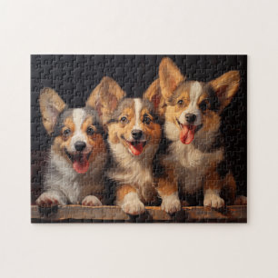Three Pembroke Welsh Corgis